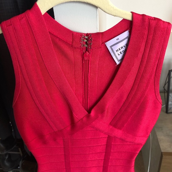 Herve Leger XS Bandage Dress - Hot Pink - Picture 3 of 8